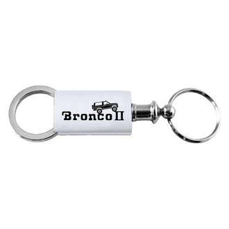 Autogold® - Bronco II Climbing Logo Silver Anodized Aluminum Valet Key Chain