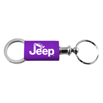 Autogold® - Jeep Climbing Logo Purple Anodized Aluminum Valet Key Chain