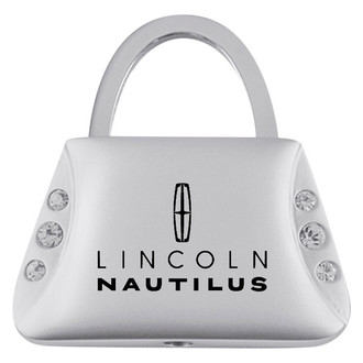 Autogold® - Nautilus Logo Jeweled Purse Key Chain