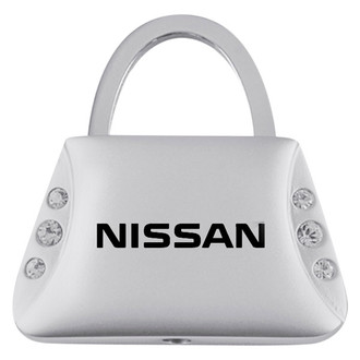 Autogold® - Nissan Logo Jeweled Purse Key Chain