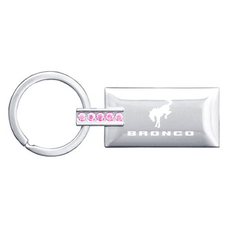 Autogold® - Bronco 2020 Logo Jeweled Rectangular Key Chain