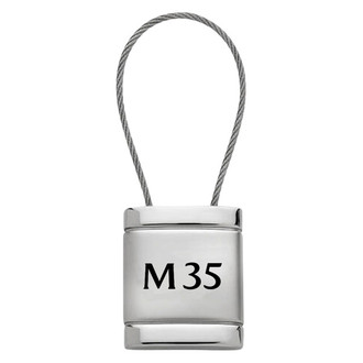 Autogold® - M35 Logo Satin Chrome Cable Key Fob