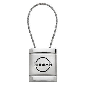 Autogold® - Leaf Logo Satin Chrome Cable Key Fob