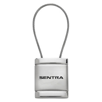 Autogold® - Sentra Logo Satin Chrome Cable Key Fob
