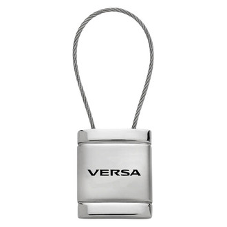 Autogold® - Versa Logo Satin Chrome Cable Key Fob