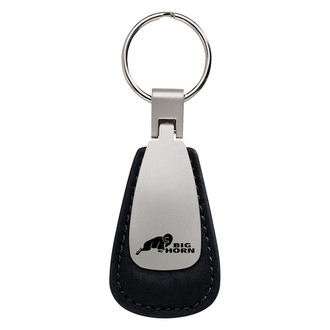 Autogold® - Big Horn Logo Leather Teardrop Key Fob