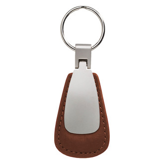 Autogold® - Blank Logo Leather Teardrop Key Fob