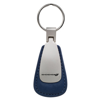 Autogold® - Dodge Stripe Logo Leather Teardrop Key Fob