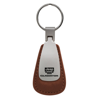 Autogold® - Gladiator Logo Leather Teardrop Key Fob