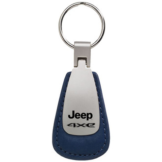 Autogold® - Jeep 4xe Logo Leather Teardrop Key Fob