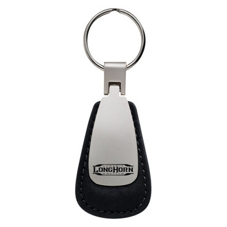 Autogold® - Longhorn Laramie Logo Leather Teardrop Key Fob
