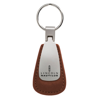 Autogold® - Nautilus Logo Leather Teardrop Key Fob