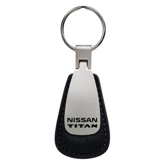Autogold® - Titan Logo Leather Teardrop Key Fob