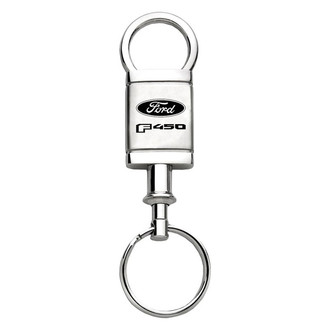 Autogold® - F-450 Logo Satin Chrome Aluminum Valet Key Chain