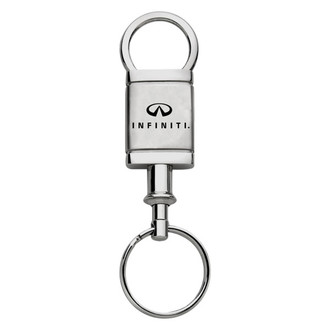 Autogold® - Infiniti Logo Satin Chrome Aluminum Valet Key Chain