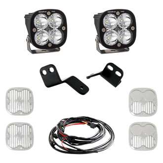 Baja Designs® - A-Pillar Mounted Squadron Pro™ 3" 2x40W Square Spot Beam LED Light Kit