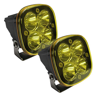 Baja Designs® - Squadron Pro™ Squadron Pro™ 3" 2x40W Square Spot Beam Amber LED Lights LED Lights