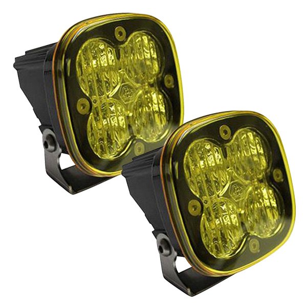 Baja Designs® - Squadron Pro™ 3" 2x40W Square Wide Cornering Beam Amber LED Lights