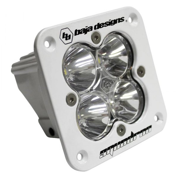 Baja Designs® - Squadron Sport™ Flush Mount 3" 26W Square White Housing Spot Beam LED Light