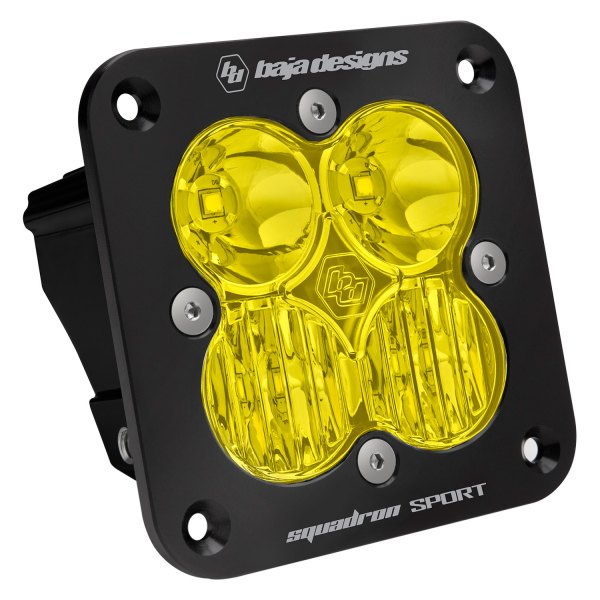 Baja Designs® - Squadron Sport™ Flush Mount 3" 26W Square Driving/Combo Beam Amber LED Light