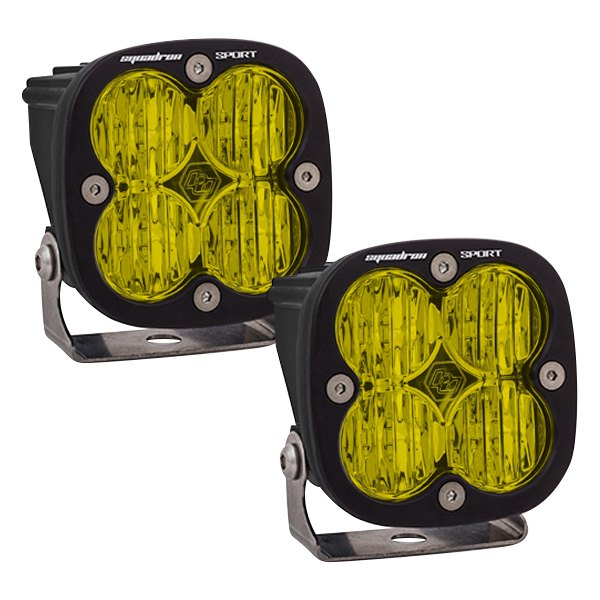 Baja Designs® - Squadron Sport™ 3" 2x26W Square Wide Cornering Beam Amber LED Lights