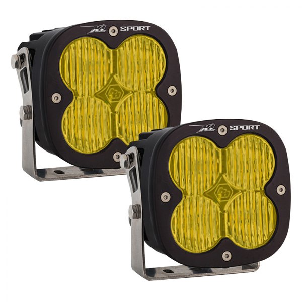 Baja Designs® - XL Sport™ 4.43" 2x20W Square Wide Cornering Beam Amber LED Lights