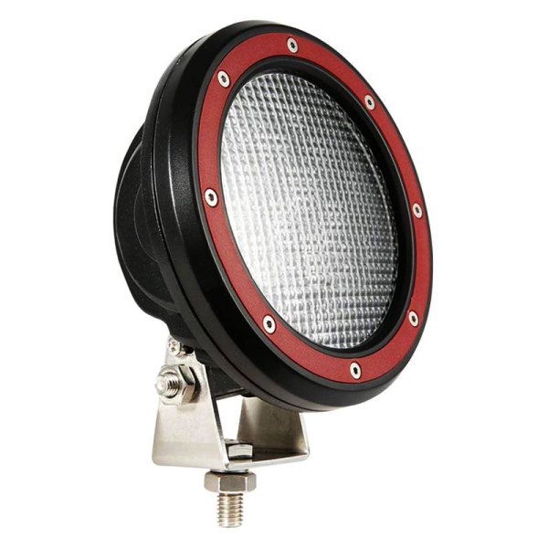 Black Horse® - 5.3" 51W Round Red Housing Flood Beam LED Light