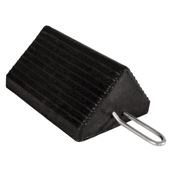 Buyers® - Heavy Duty Rubber Black Wheel Chock with Handle