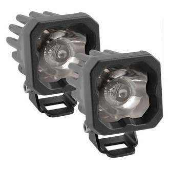 Diode Dynamics® - Stage Series C1 Pro Standard 2" 2x19W Square Spot Beam LED Lights, With Amber Backlight