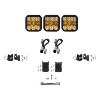 Diode Dynamics® - CrossLink Sport 3-Pod 18.5" 120W Combo Beam Yellow LED Light Bar