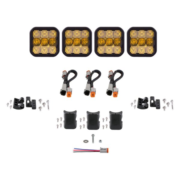 Diode Dynamics® - CrossLink Sport 4-Pod 25" 160W Combo Beam Yellow LED Light Bar