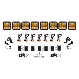 Diode Dynamics® - CrossLink Sport 8-Pod 50" 320W Combo Beam Yellow LED Light Bar