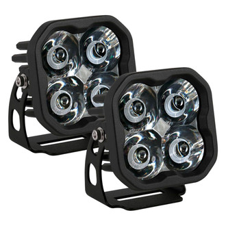 Diode Dynamics® - Stage Sport Series Standard 3" 2x14.5W Square Spot Beam LED Lights, With Amber Backlight