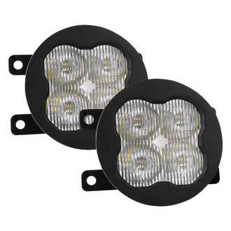 Diode Dynamics® - Fog Light Location Stage Pro Series Type A SAE 3" 2x36W Square Fog Beam LED Lights, With Amber Backlight
