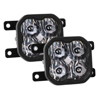 Diode Dynamics® - Fog Light Location Stage Sport Series Type AS SAE 3" 2x14.5W Square LED Lights, With Amber Backlight