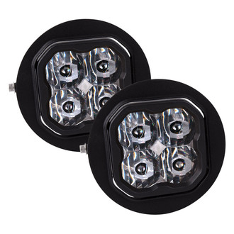 Diode Dynamics® - Fog Light Location Stage Sport Series Type FT SAE 3" 2x14.5W Square LED Lights, With Amber Backlight