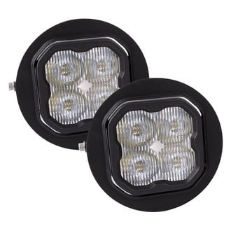 Diode Dynamics® - Fog Light Location Stage Max Series Type FT SAE 3" 2x38.5W Square Fog Beam LED Lights, With Amber Backlight