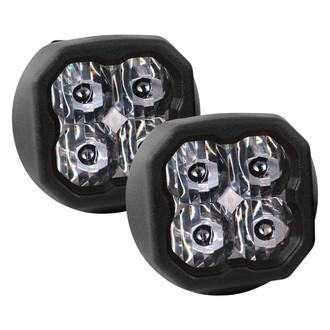 Diode Dynamics® - Fog Light Location Stage Pro Series Type GM SAE 3" 2x36W Square LED Lights, With Amber Backlight