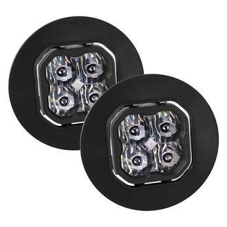 Diode Dynamics® - Fog Light Location Stage Sport Series Type GM-5 SAE 3" 2x14.5W Square LED Lights, With Amber Backlight