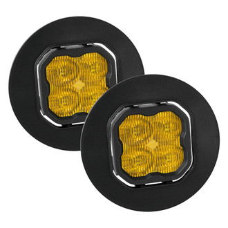 Diode Dynamics® DD7037 - Fog Light Location Stage Sport Series Type GM-5 SAE 3" 2x14.5W Square Fog Beam Yellow LED Lights, With Amber Backlight