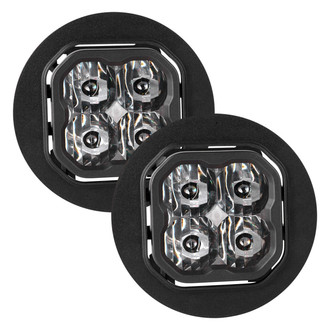 Diode Dynamics® - Fog Light Location Stage Sport Series Type OB SAE 3" 2x14.5W Square LED Lights, With Amber Backlight