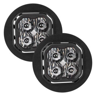 Diode Dynamics® - Fog Light Location Stage Pro Series Type OB SAE 3" 2x36W Square LED Lights, With Amber Backlight
