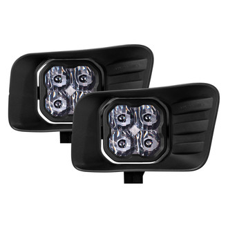 Diode Dynamics® - Fog Light Location Stage Sport Series Type RAM Horizontal SAE 3" 2x14.5W Square LED Lights, With Amber Backlight