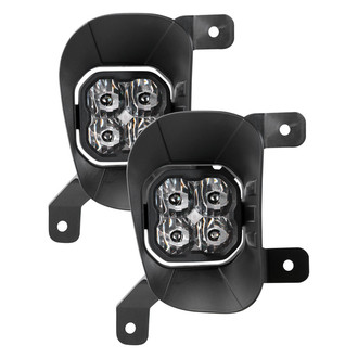 Diode Dynamics® - Fog Light Location Stage Pro Series Type RAM Vertical SAE 3" 2x36W Square LED Lights, With Amber Backlight