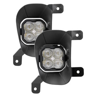 Diode Dynamics® - Fog Light Location Stage Max Series Type RAM Vertical SAE 3" 2x38.5W Square Fog Beam LED Lights, With Amber Backlight