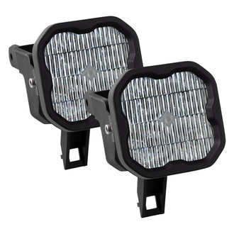 Diode Dynamics® - Fog Light Location Stage Pro Series Type SDX SAE 3" 2x36W Square Fog Beam LED Lights, With Amber Backlight