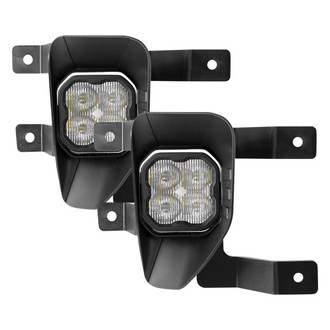 Diode Dynamics® - Fog Light Location Stage Pro Series Type SV1 SAE 3" 2x36W Square Fog Beam LED Lights, With Amber Backlight