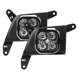 Diode Dynamics® - Fog Light Location Stage Pro Series Type SV2 SAE 3" 2x36W Square LED Lights, With Amber Backlight
