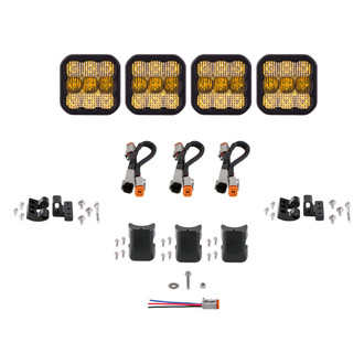 Diode Dynamics® - CrossLink Pro 4-Pod 25" 360W Combo Beam Yellow LED Light Bar