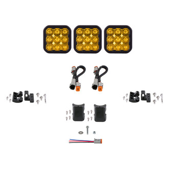 Diode Dynamics® - CrossLink Pro 3-Pod 18.5" 270W Driving Beam Yellow LED Light Bar